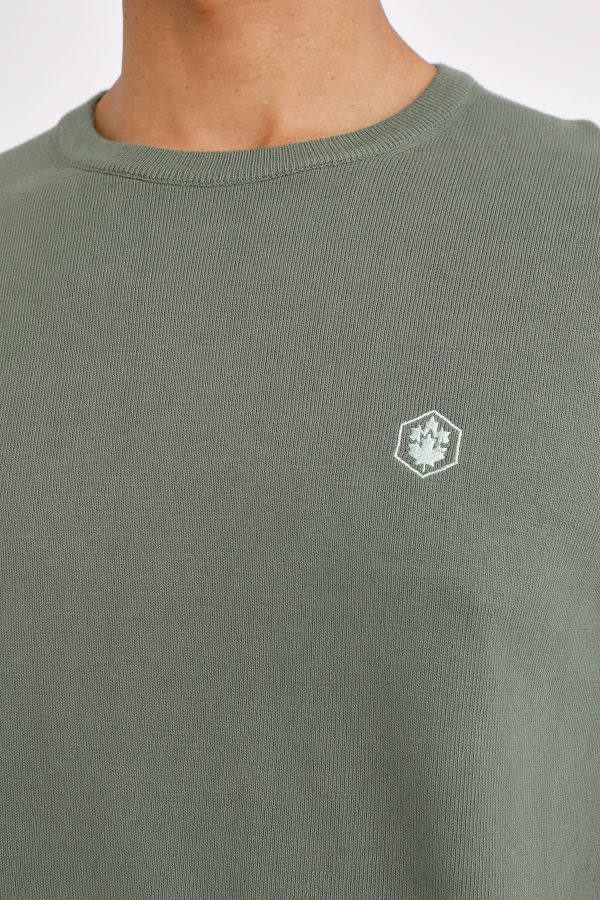 Pullover crew neck overdy army green man 768 - Image 5