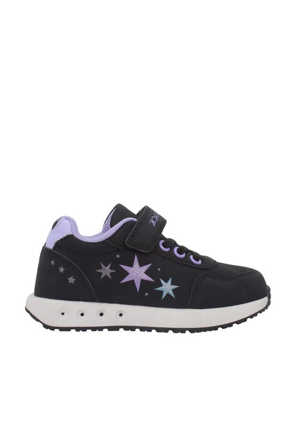 1 velcro and elastic lace multicolor girl sneaker